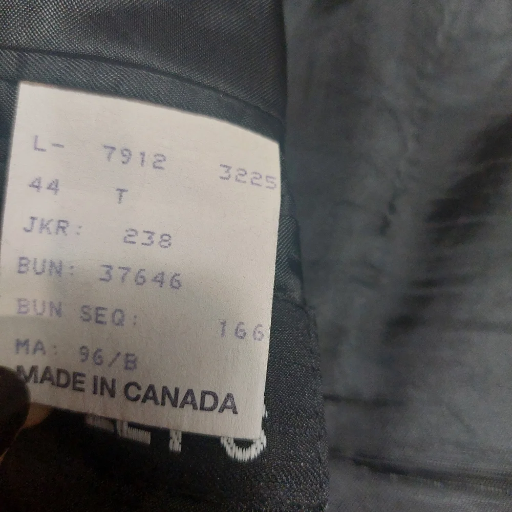 BRANDINI 100% Genuine Wool Men's Black and White Jacket Size 44L